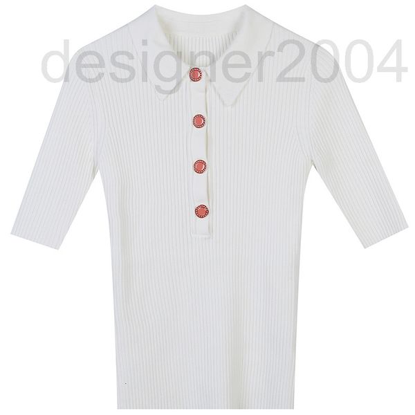 women's sweaters designer french 2022 early spring new solid color polo small lapel temperament casual slim fit short sleeve pullover b, White;black
women's sweaters designer french 2022 early spring new solid color polo small lapel temperament casual slim fit short sleeve pullover b, White;black