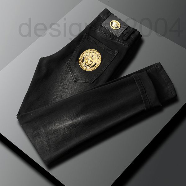 men's jeans designer autumn and winter thick 2022 new black slim fit small foot elastic medium waist denim pants jhra, Blue
men's jeans designer autumn and winter thick 2022 new black slim fit small foot elastic medium waist denim pants jhra, Blue