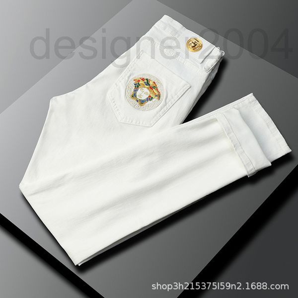 men's jeans designer autumn and winter stretch men's white jeans fashion brand embroidery trend pants slim feet wnhn, Blue
men's jeans designer autumn and winter stretch men's white jeans fashion brand embroidery trend pants slim feet wnhn, Blue