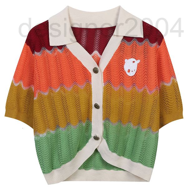 women's sweaters designer summer knitted cardigan women 2022 new color contrast stripe cartoon pattern embroidery lapel short thin elqt, White;black
women's sweaters designer summer knitted cardigan women 2022 new color contrast stripe cartoon pattern embroidery lapel short thin elqt, White;black