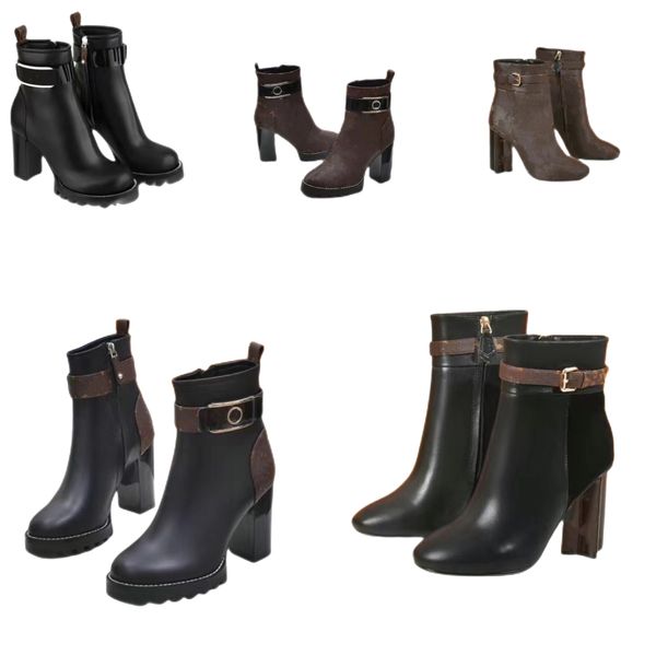 british style knight boots luxury high-heeled thick-heeled boots comfortable all-match casual leather side zipper color matching round toe w, Black
british style knight boots luxury high-heeled thick-heeled boots comfortable all-match casual leather side zipper color matching round toe w, Black