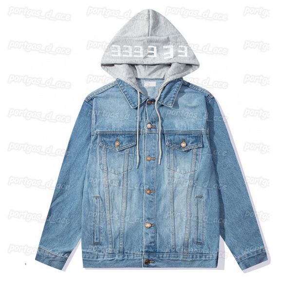 womens mens denim coat vintage fake two piece long sleeve jacket hooded street style jacket, Black
womens mens denim coat vintage fake two piece long sleeve jacket hooded street style jacket, Black