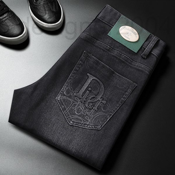 men's jeans designer high end printed letters black gray autumn and winter thick fashion br casual versatile medium waist slim small st, Blue
men's jeans designer high end printed letters black gray autumn and winter thick fashion br casual versatile medium waist slim small st, Blue