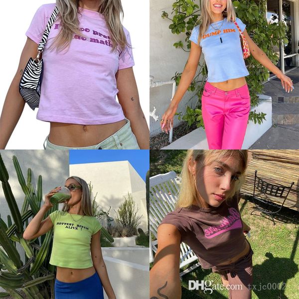 retail women designer short sleeve t-shirt letter printed tees summer slim style crop top, White
retail women designer short sleeve t-shirt letter printed tees summer slim style crop top, White