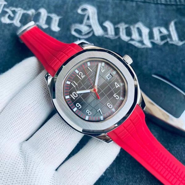 quality men's pp wristwatch gold nautilus sport waterproof red rubber watches asia 2813 movement mens automatic mechanical luxury watch, Slivery;brown
quality men's pp wristwatch gold nautilus sport waterproof red rubber watches asia 2813 movement mens automatic mechanical luxury watch, Slivery;brown