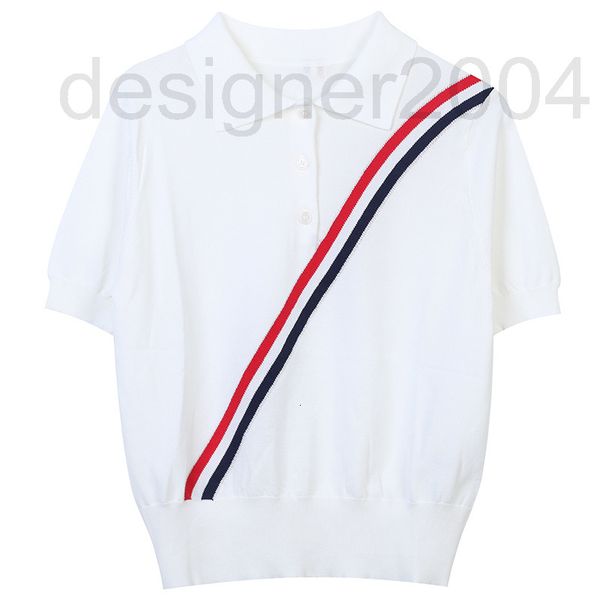 women's sweaters designer classic tb knitted t-shirt women's 2022 summer new color contrast three bar temperament korean casual la, White;black
women's sweaters designer classic tb knitted t-shirt women's 2022 summer new color contrast three bar temperament korean casual la, White;black