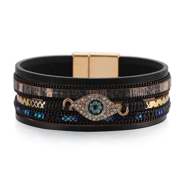 s3171 turkey evil eye leather bracelets rhinestone blue eyes multi layer pu leather bracelet, Golden;silver
s3171 turkey evil eye leather bracelets rhinestone blue eyes multi layer pu leather bracelet, Golden;silver