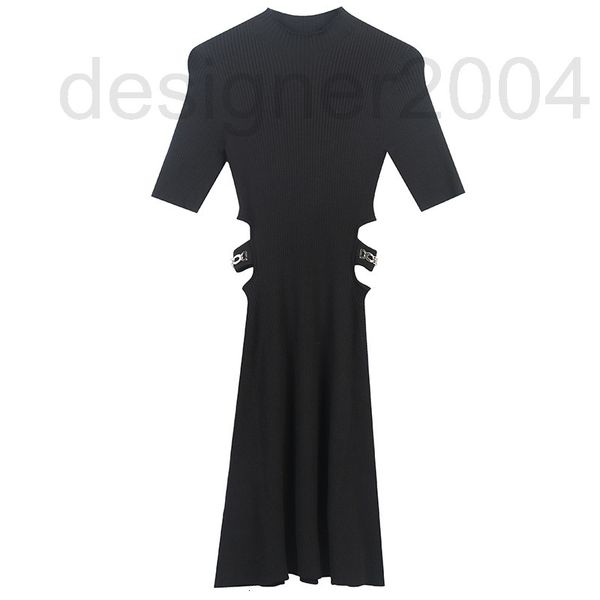 casual dresses designer high end women's spring new pure color waist hollowed out design chain splicing french temperament short sleeve, Black;gray
casual dresses designer high end women's spring new pure color waist hollowed out design chain splicing french temperament short sleeve, Black;gray