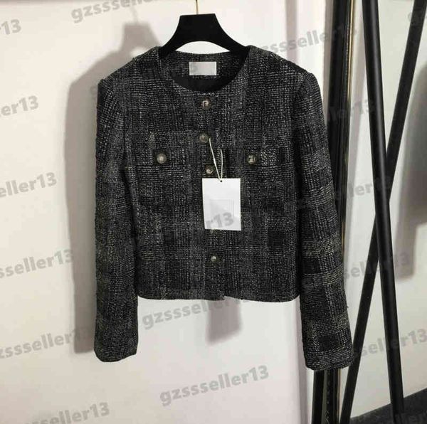 designer womens jacket cnl fashion ladies brand tweed jackets round neck button cardigan cropped 2022aw autumn jacket women clothing 0912, Black;brown
designer womens jacket cnl fashion ladies brand tweed jackets round neck button cardigan cropped 2022aw autumn jacket women clothing 0912, Black;brown