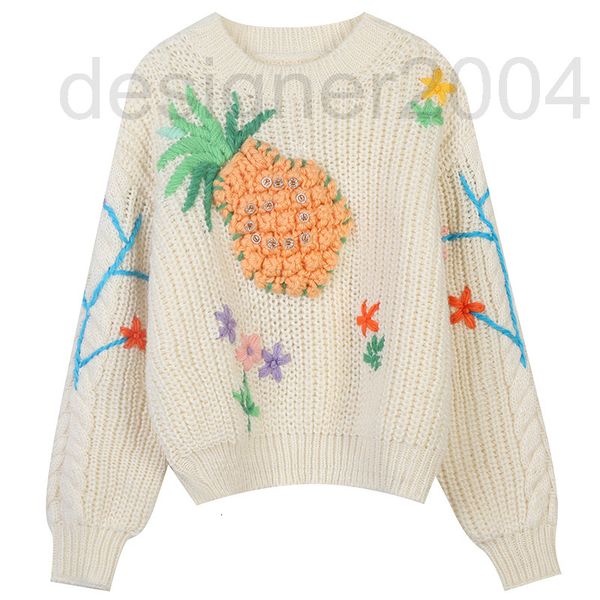 women's sweaters designer korean version of autumn and winter new pineapple flower three-dimensional embroidery fresh sweet loose short, White;black
women's sweaters designer korean version of autumn and winter new pineapple flower three-dimensional embroidery fresh sweet loose short, White;black