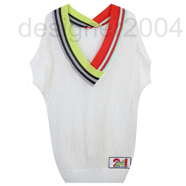 women's sweaters designer sports style hollow knit vest 2022 autumn new color contrast stripe label casual college v-neck hmck, White;black
women's sweaters designer sports style hollow knit vest 2022 autumn new color contrast stripe label casual college v-neck hmck, White;black