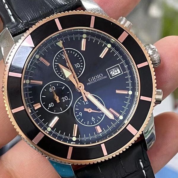 black blue brown watch leather superocean rose gold mens ceramic quartz chronograph watch, Slivery;brown
black blue brown watch leather superocean rose gold mens ceramic quartz chronograph watch, Slivery;brown
