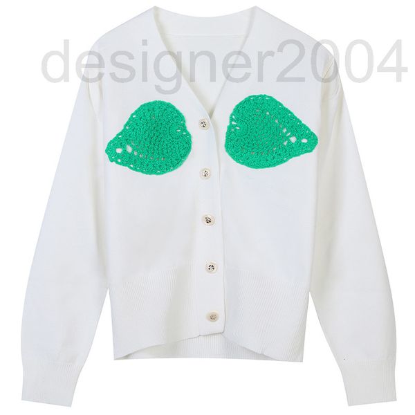 women's sweaters designer french 2022 spring new contrast color leaf embroidery temperament literary slim v-neck single breasted knitte, White;black
women's sweaters designer french 2022 spring new contrast color leaf embroidery temperament literary slim v-neck single breasted knitte, White;black