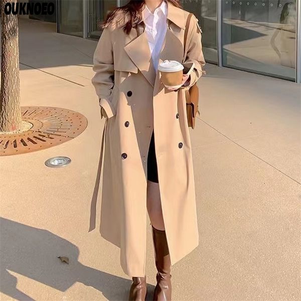 women's trench coats woman long fashion korean streetwear style loose cloak casual elegant thin spring windbreaker 220830, Tan;black
women's trench coats woman long fashion korean streetwear style loose cloak casual elegant thin spring windbreaker 220830, Tan;black