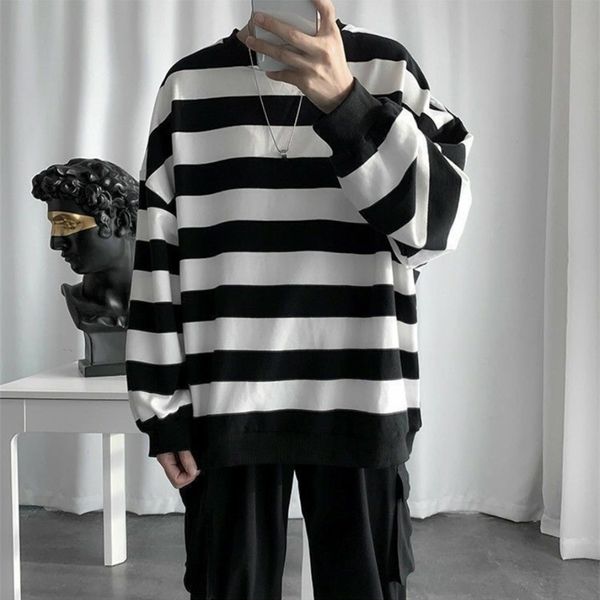 men's sweaters for men vintage pullover pattern knittwear o neck mens streetwear hip hop oversize casual retro 220830, White;black
men's sweaters for men vintage pullover pattern knittwear o neck mens streetwear hip hop oversize casual retro 220830, White;black