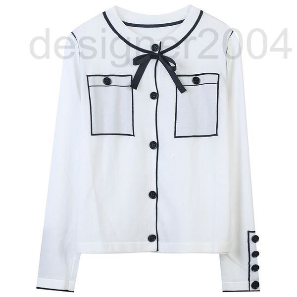 women's sweaters designer french women's blouse spring new bow single breasted simple and versatile small fragrance temperament kn, White;black
women's sweaters designer french women's blouse spring new bow single breasted simple and versatile small fragrance temperament kn, White;black