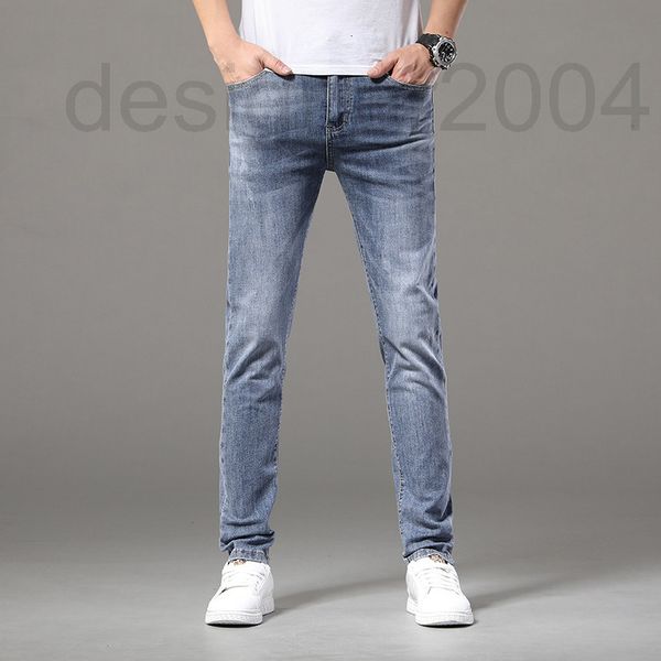 men's jeans designer men's korean version summer thin elastic slim fitting small leg straight tube high-end fashion brand long pan, Blue
men's jeans designer men's korean version summer thin elastic slim fitting small leg straight tube high-end fashion brand long pan, Blue