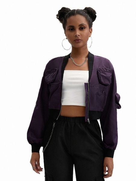 women's jackets x auralite pocket patched drop shoulder reflective tipping bomber jacket p2pz#, Black;brown
women's jackets x auralite pocket patched drop shoulder reflective tipping bomber jacket p2pz#, Black;brown