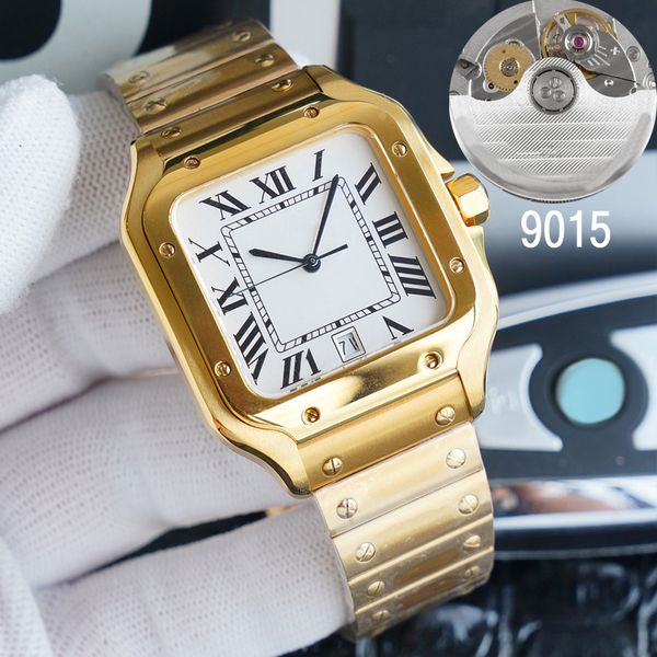 6 types gold square luxury watches 40mm 904l stainless steel case bracelet eta 9015 mechanical waterproof watch fashion mens wristwatch with, Slivery;brown
6 types gold square luxury watches 40mm 904l stainless steel case bracelet eta 9015 mechanical waterproof watch fashion mens wristwatch with, Slivery;brown