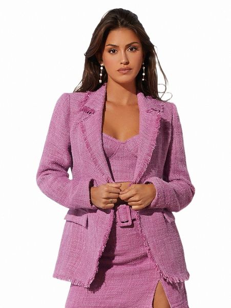 women's two piece pants notched collar buttoned front tweed blazer 81oq#, White
women's two piece pants notched collar buttoned front tweed blazer 81oq#, White