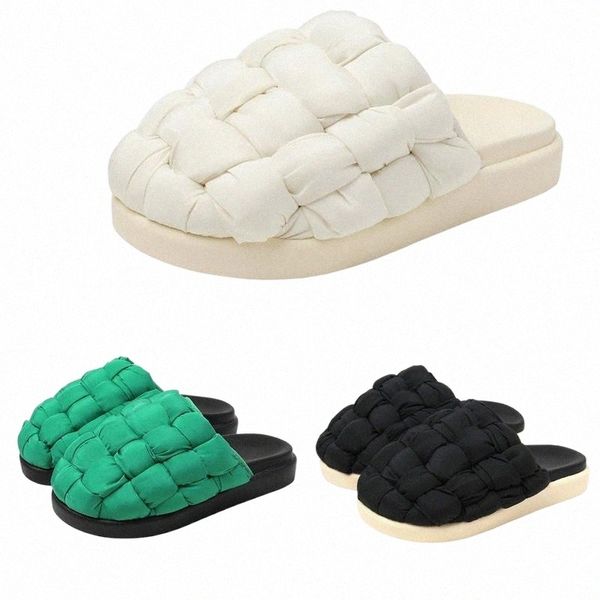 sandals womens designer slide high toe fashion woven leather jelly rubber flat flip flops bread slippers heel 35-45, Black
sandals womens designer slide high toe fashion woven leather jelly rubber flat flip flops bread slippers heel 35-45, Black