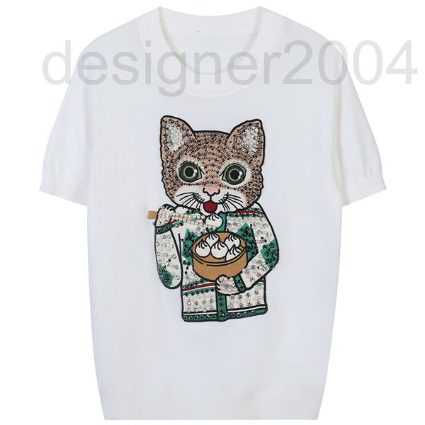 women's sweaters designer spring 2022 new women's heavy industry nail bead diamond inlaid cat embroidery sweet slim round neck sho, White;black
women's sweaters designer spring 2022 new women's heavy industry nail bead diamond inlaid cat embroidery sweet slim round neck sho, White;black