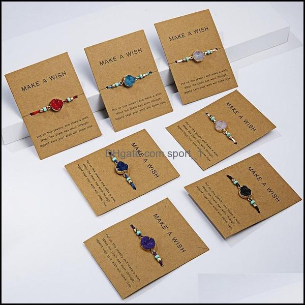 charm bracelets friendship make a wish druzy drusy resin handmade braided rope bracelet for women christmas party card gift dr sport1 dh3nt, Golden;silver
charm bracelets friendship make a wish druzy drusy resin handmade braided rope bracelet for women christmas party card gift dr sport1 dh3nt, Golden;silver