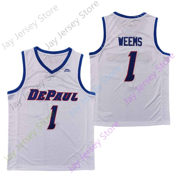 2020 new ncaa college depaul blue demons jerseys 1 romeo weems basketball jersey white all stitched size men youth adult, Black
2020 new ncaa college depaul blue demons jerseys 1 romeo weems basketball jersey white all stitched size men youth adult, Black