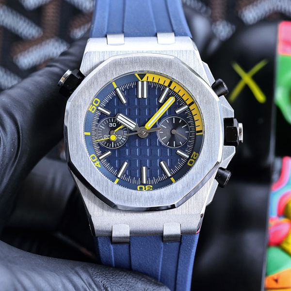 watch mens watch quartz movement sports wristwatch 45mm soft rubber strap sapphire waterproof orologio di lusso wristwatches business watch, Slivery;brown
watch mens watch quartz movement sports wristwatch 45mm soft rubber strap sapphire waterproof orologio di lusso wristwatches business watch, Slivery;brown