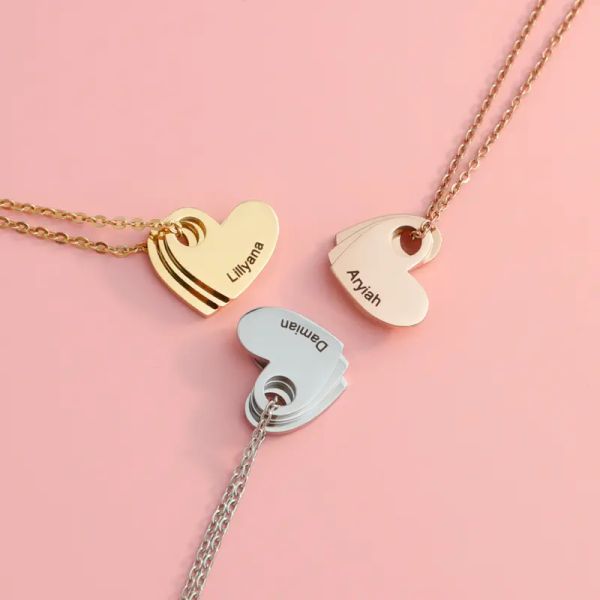 customized personalized love heart pendant necklace length 19.5 - 23.5 inches gift, Silver
customized personalized love heart pendant necklace length 19.5 - 23.5 inches gift, Silver