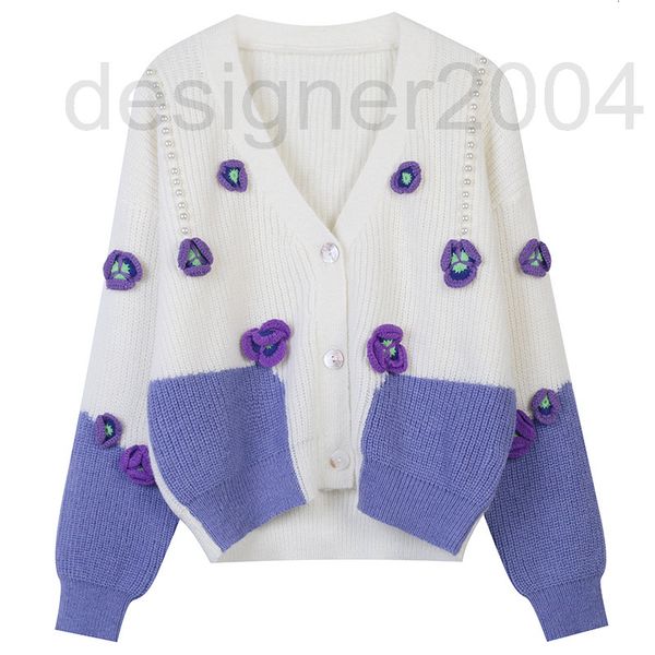 women's sweaters designer french 2022 spring new three-dimensional sweater flower color matching v-neck lazy style minority knitted car, White;black
women's sweaters designer french 2022 spring new three-dimensional sweater flower color matching v-neck lazy style minority knitted car, White;black