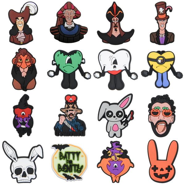 new designer bad bunny halloween witches pvc croc shoe charms ready to ship, White;pink
new designer bad bunny halloween witches pvc croc shoe charms ready to ship, White;pink