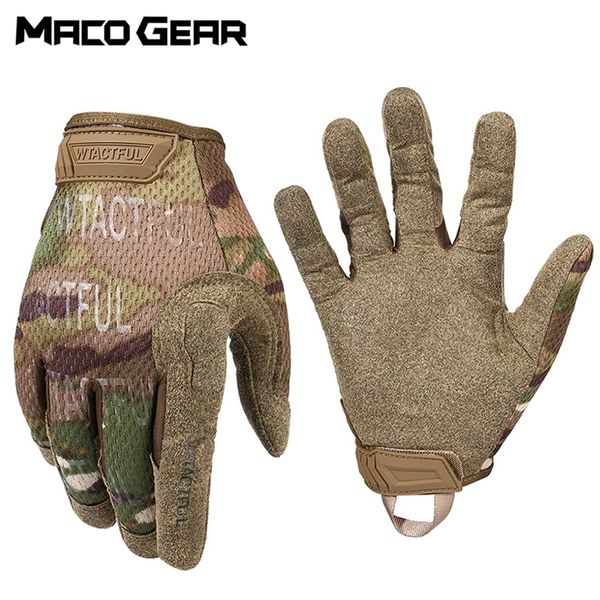 Image of Cycling Gloves Tactical Glove Military Army Full Finger Gloves Men Airsoft Biking Sports Camping Training Cycling Paintball Lightweight Camo 220830