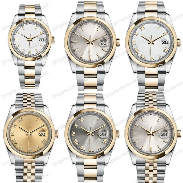 watch 2813 automatic mechanical 116203 men's watch 36mm white roman dial sapphire glass ladies silver watches stainless steel gold stra, Slivery;brown
watch 2813 automatic mechanical 116203 men's watch 36mm white roman dial sapphire glass ladies silver watches stainless steel gold stra, Slivery;brown