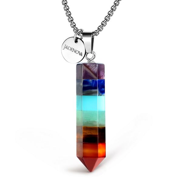 pendant necklaces 7 chakra stones necklace gemstone energy healing crystal divination pendum for women girls cone hexagonal 18 inches s amwm, Silver
pendant necklaces 7 chakra stones necklace gemstone energy healing crystal divination pendum for women girls cone hexagonal 18 inches s amwm, Silver
