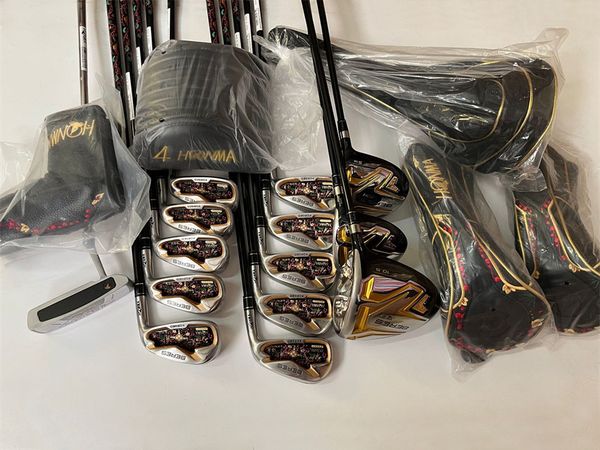 

brand new golf clubs 4 star honma s-08 full set honma beres s-08 driver fairway woods irons putter graphite shaft with head cover