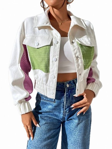 women's jackets color block flap pocket drop shoulder jacket f117#, Black;brown
women's jackets color block flap pocket drop shoulder jacket f117#, Black;brown