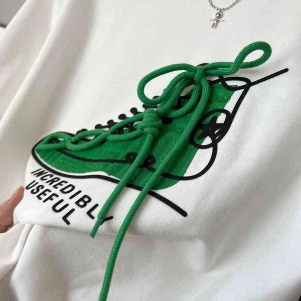 t shirt fshion bv's designer shirts bottega ven high 22ss new bv green lace up shoes short sleeve t-shirt loose design sense small crow, White;black
t shirt fshion bv's designer shirts bottega ven high 22ss new bv green lace up shoes short sleeve t-shirt loose design sense small crow, White;black