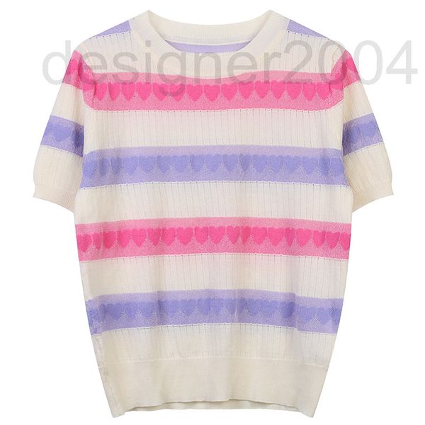 women's sweaters designer 2022 summer new contrast color love stripe jacquard sweet small fresh round neck slim thin sweater gy5c, White;black
women's sweaters designer 2022 summer new contrast color love stripe jacquard sweet small fresh round neck slim thin sweater gy5c, White;black