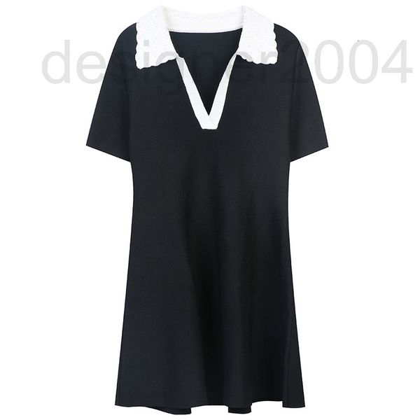 casual dresses designer summer knitted dress 2022 new black and white color blocking wavy edge temperament lazy wind lapel loose medium leng, Black;gray
casual dresses designer summer knitted dress 2022 new black and white color blocking wavy edge temperament lazy wind lapel loose medium leng, Black;gray