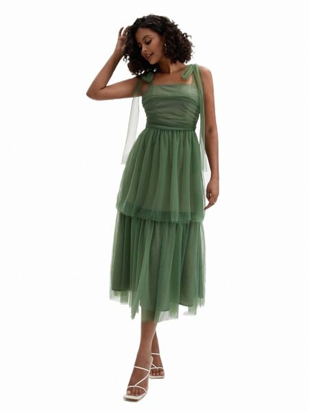 casual dresses x reveligion knot shoulder ruffle hem dobby mesh cami dress o27m#, Black;gray
casual dresses x reveligion knot shoulder ruffle hem dobby mesh cami dress o27m#, Black;gray