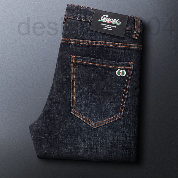 men's jeans designer high end autumn and winter new fashion brand slim fit small feet simple versatile casual long pants 38ji, Blue
men's jeans designer high end autumn and winter new fashion brand slim fit small feet simple versatile casual long pants 38ji, Blue