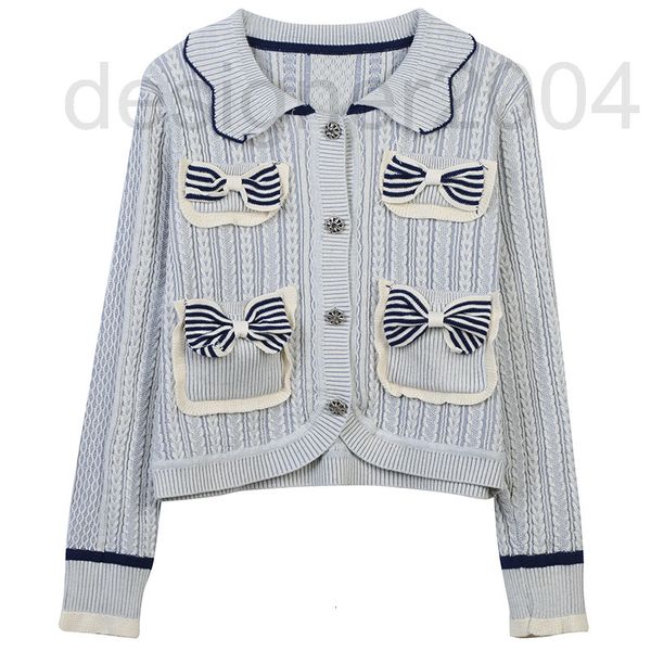 women's sweaters designer xiaoxiangfeng doll neck knitted cardigan autumn new stripe bow splicing temperament short long sleeve female, White;black
women's sweaters designer xiaoxiangfeng doll neck knitted cardigan autumn new stripe bow splicing temperament short long sleeve female, White;black