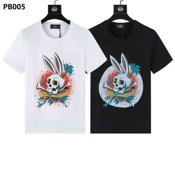 t shirts mens psychoes bunnies casual fashionable skull rabbit round neck trendy pure cotton designer comfortable classic high sence shirts, White;black
t shirts mens psychoes bunnies casual fashionable skull rabbit round neck trendy pure cotton designer comfortable classic high sence shirts, White;black