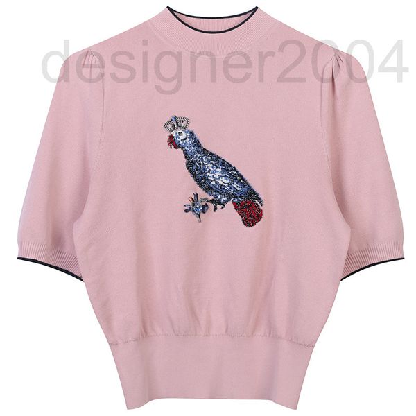 women's sweaters designer summer new 2022 contrast parrot nail bead inlaid with diamond embroidery temperament fashionable waist design, White;black
women's sweaters designer summer new 2022 contrast parrot nail bead inlaid with diamond embroidery temperament fashionable waist design, White;black