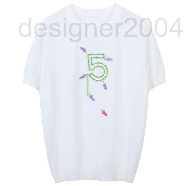 women's sweaters designer t-shirt female 2022 summer new color contrast grape letter embroidery sweet college style casual round neck t, White;black
women's sweaters designer t-shirt female 2022 summer new color contrast grape letter embroidery sweet college style casual round neck t, White;black