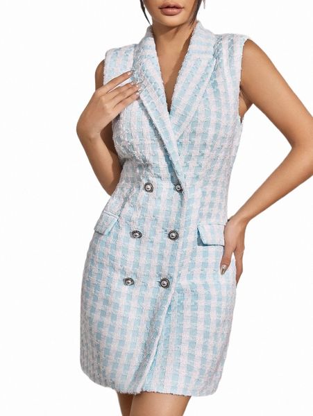 women's down & parkas gingham print double breasted tweed vest overcoat o9jo#, Black
women's down & parkas gingham print double breasted tweed vest overcoat o9jo#, Black