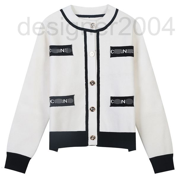 women's sweaters designer autumn winter 2021 new black and white color blocking letter embroidery single breasted sweet college style s, White;black
women's sweaters designer autumn winter 2021 new black and white color blocking letter embroidery single breasted sweet college style s, White;black