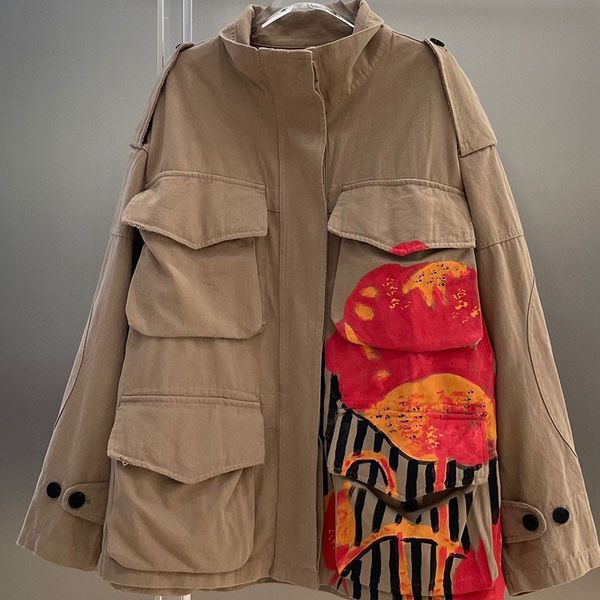 2022 style autumn oversize designer jacket new casual mens loose jackets fashion patchwork long sleeve pockets stand collar coats, Black;brown
2022 style autumn oversize designer jacket new casual mens loose jackets fashion patchwork long sleeve pockets stand collar coats, Black;brown