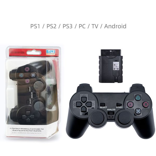 ps2 wireless controllers 2.4g game controller 3-in-1/6-in-1 compatible with ps2 host ps1/psx